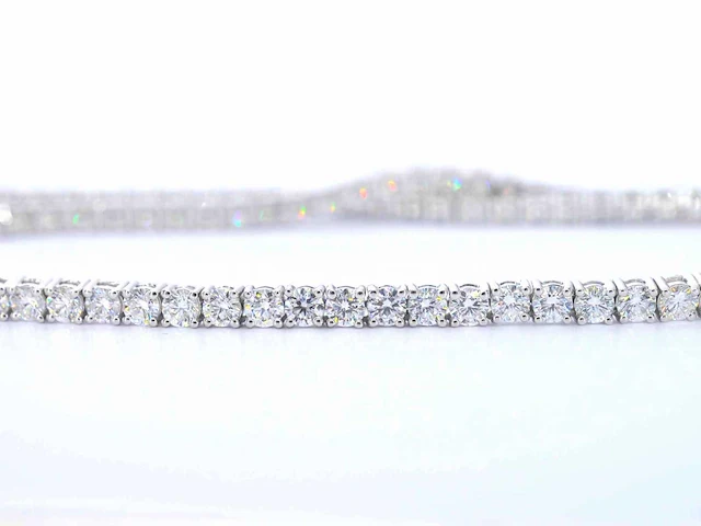 Witgouden tenniscollier briljant 22.00 ct - afbeelding 4 van  8