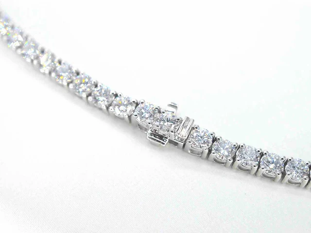 Witgouden tenniscollier briljant 22.00 ct - afbeelding 6 van  8