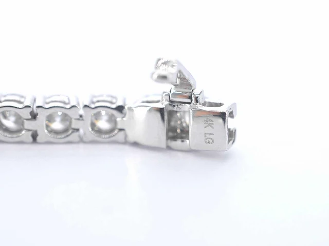 Witgouden tenniscollier briljant 22.00 ct - afbeelding 8 van  8