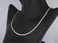 Witgouden tenniscollier met briljant geslepen diamanten 10.00 carat - afbeelding 2 van  7