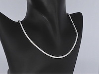 Witgouden tenniscollier met briljant geslepen diamanten 10.00 carat - afbeelding 4 van  7