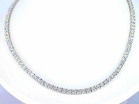 Witgouden tenniscollier met briljant geslepen diamanten 22.00 carat - afbeelding 1 van  8