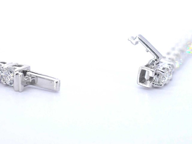Witgouden tenniscollier met briljant geslepen diamanten 22.00 carat - afbeelding 7 van  8