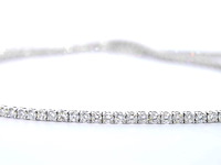 Witgouden tenniscollier met briljant geslepen diamanten van 10.00 carat - afbeelding 4 van  10