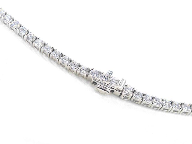 Witgouden tenniscollier met briljant geslepen diamanten van 10.00 carat - afbeelding 6 van  10