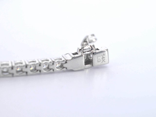 Witgouden tenniscollier met briljant geslepen diamanten van 10.00 carat - afbeelding 7 van  10