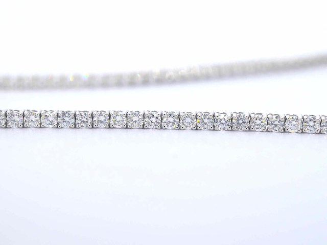 Witgouden tenniscollier met briljant geslepen diamanten van 10.00 carat - afbeelding 8 van  10