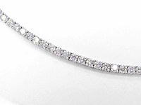Witgouden tenniscollier met briljant geslepen diamanten van 16.00 carat - afbeelding 4 van  7