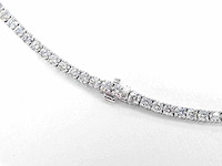 Witgouden tenniscollier met briljant geslepen diamanten van 16.00 carat - afbeelding 5 van  7