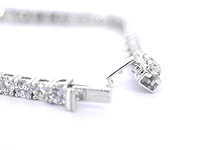 Witgouden tenniscollier met briljant geslepen diamanten van 16.00 carat - afbeelding 6 van  7