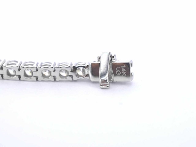 Witgouden tenniscollier met briljant geslepen diamanten van 16.00 carat - afbeelding 7 van  7
