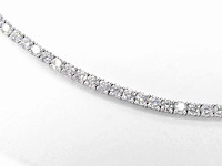 Witgouden tenniscollier met briljant geslepen diamanten van 16.00 carat - afbeelding 3 van  8