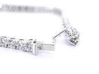 Witgouden tenniscollier met briljant geslepen diamanten van 16.00 carat - afbeelding 5 van  8