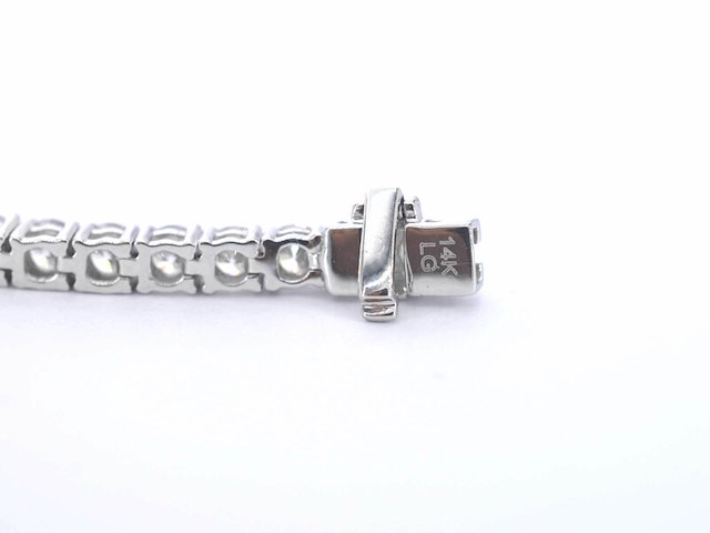 Witgouden tenniscollier met briljant geslepen diamanten van 16.00 carat - afbeelding 6 van  8