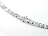 Witgouden tenniscollier met briljant geslepen diamanten van 22.00 carat - afbeelding 2 van  3