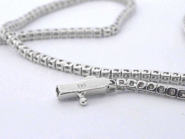 Witgouden tenniscollier met diamanten 3.00 carat - afbeelding 9 van  9