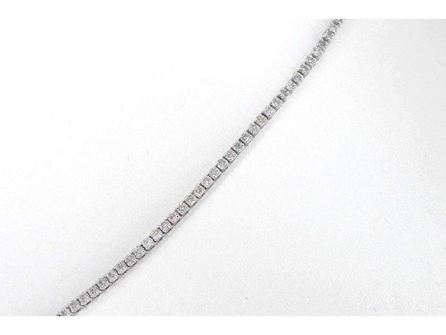 Witgouden tenniscollier met diamanten 3.00 carat - afbeelding 3 van  8