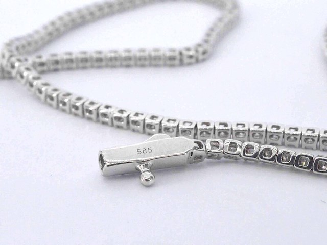 Witgouden tenniscollier met diamanten 3.00 carat - afbeelding 8 van  8