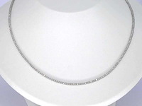 Witgouden tenniscollier met diamanten 3.00 carat - afbeelding 3 van  10