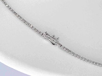 Witgouden tenniscollier met diamanten 3.00 carat - afbeelding 8 van  10