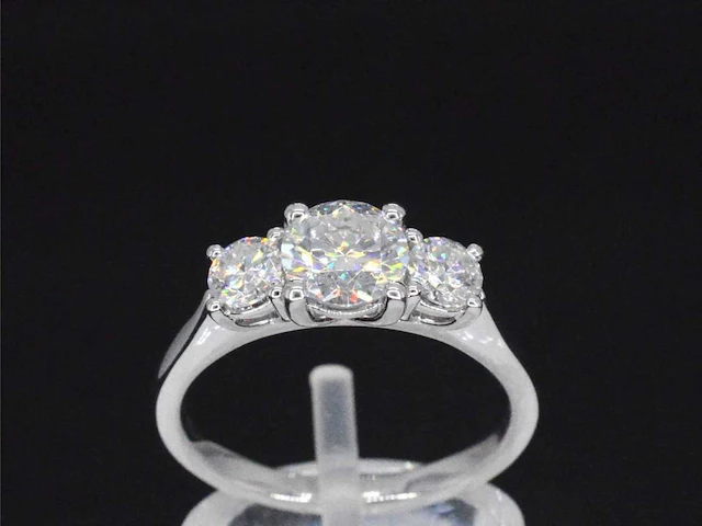 Witgouden trinity ring briljant 1.50 ct - afbeelding 1 van  8