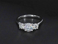 Witgouden trinity ring briljant 1.50 ct - afbeelding 5 van  8