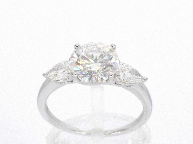 Witgouden trinity ring diamant 2.00 carat - afbeelding 1 van  9