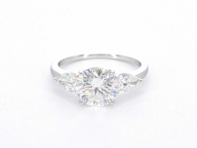 Witgouden trinity ring diamant 2.00 carat - afbeelding 7 van  9