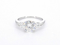 Witgouden trinity ring diamant 2.00 carat - afbeelding 7 van  9