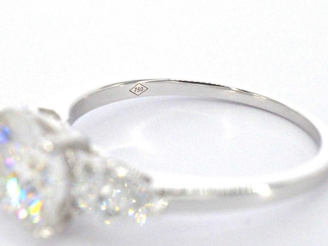 Witgouden trinity ring diamant 2.00 carat - afbeelding 9 van  9