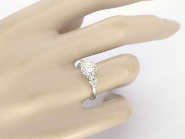 Witgouden trinity ring diamant 2.00 ct - afbeelding 2 van  9