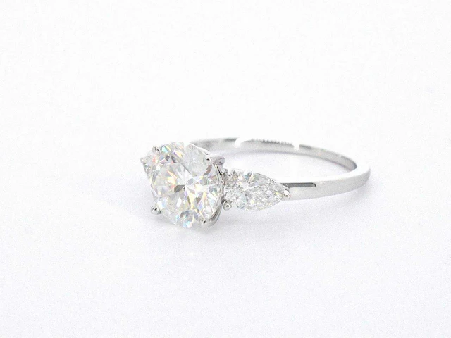 Witgouden trinity ring diamant 2.00 ct - afbeelding 4 van  9
