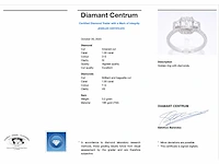 Witgouden trinity ring emerald diamant - afbeelding 4 van  10