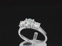 Witgouden trinity ring met 1.50 carat briljanten - afbeelding 3 van  9