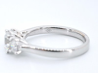 Witgouden trinity ring met briljant geslepen diamanten - afbeelding 11 van  11