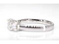 Witgouden trinity ring met briljant geslepen diamanten - afbeelding 7 van  9