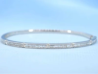 Witgouden vaste armband diamant