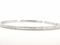 Witgouden vaste armband diamant - afbeelding 4 van  6