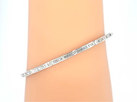 Witgouden vaste armband met diamanten - afbeelding 2 van  6