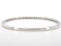 Witgouden vaste armband met diamanten - afbeelding 6 van  6