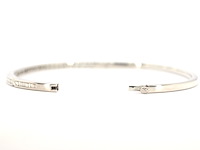 Witgouden vaste armband met diamanten - afbeelding 4 van  5