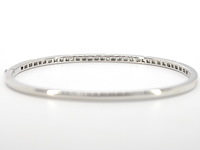 Witgouden vaste armband met diamanten - afbeelding 5 van  5