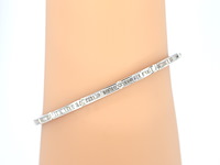 Witgouden vaste armband met diamanten - afbeelding 2 van  7