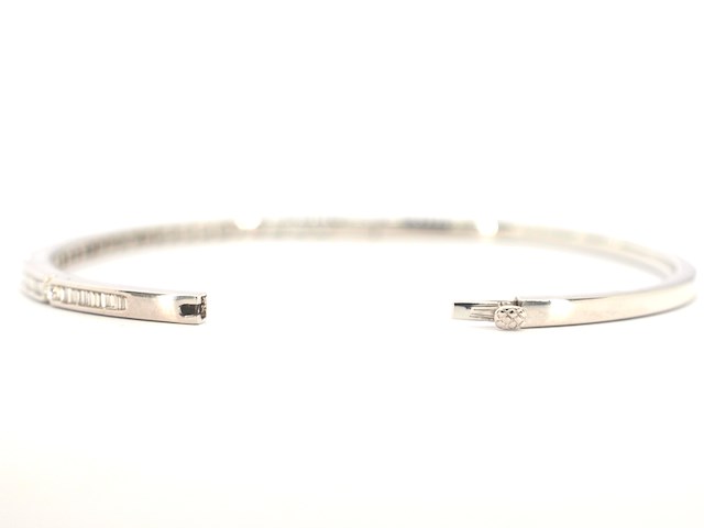 Witgouden vaste armband met diamanten - afbeelding 4 van  7