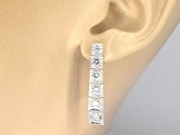 Witgouden vintage oorhangers met natuurlijke diamanten van 2.00 carat totaal - afbeelding 6 van  13