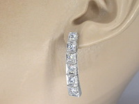 Witgouden vintage oorhangers met natuurlijke diamanten van 2.00 carat totaal - afbeelding 7 van  13