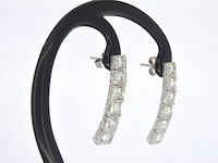 Witgouden vintage oorhangers met natuurlijke diamanten van 2.00 carat totaal - afbeelding 8 van  13