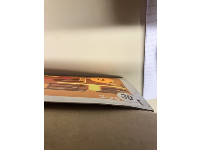 Witte kinderschaats vierkante doos maat 30 - afbeelding 3 van  5