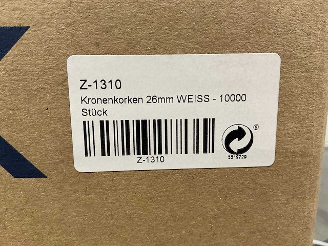 Witte kroonkurken 26mm (10000x) - afbeelding 7 van  7