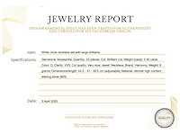 Witte ronde hanger grote briljanten - afbeelding 3 van  6